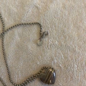 Tiffany & Co beaded necklace with puffed heart
